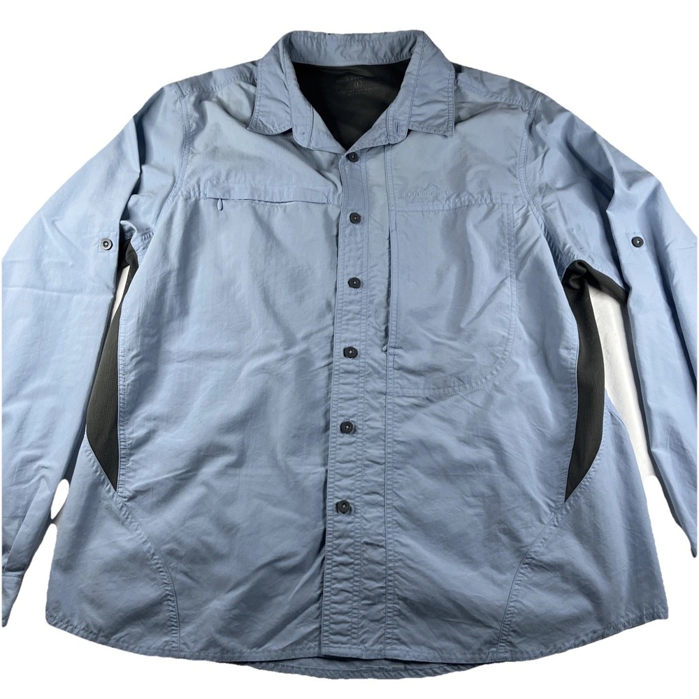Eddie Bauer Men's Button Up Collard Hiking Fishing Hiking Shirt Size L